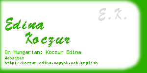 edina koczur business card